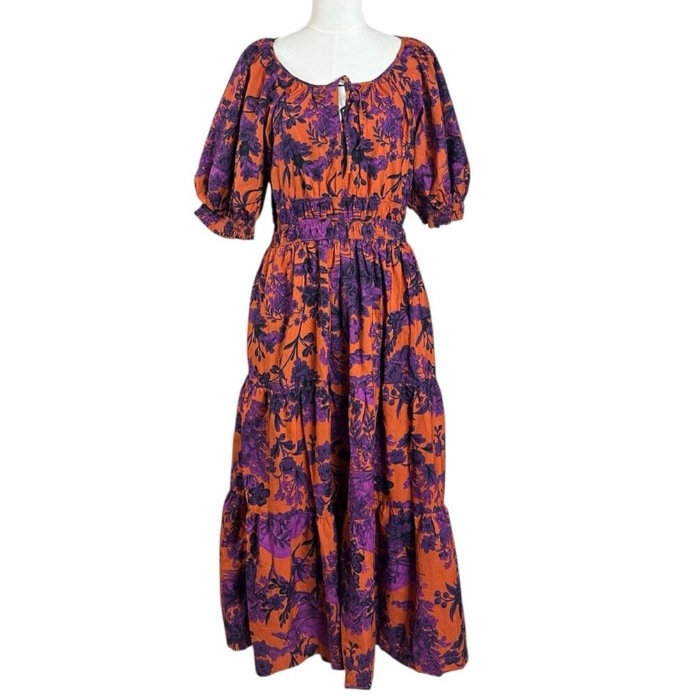 Anthropologie The Somerset Maxi Dress: Puff-Sleeve Edition Size Large Floral - Picture 7 of 14
